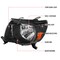 Spec-D Tuning 05-11 Toyota Tacoma Crystal Housing Headlights Black 2LH-TAC06JM-RS - alternate 3